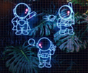 现代太空人霓虹灯 宇航员装饰灯-ID:840532067