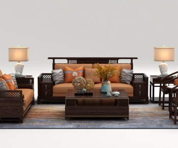 New Chinese Style Sofa Combination-ID:579519994