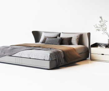 Modern Double Bed-ID:625222922