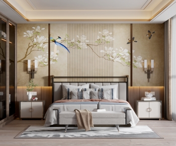 New Chinese Style Bedroom-ID:306080105