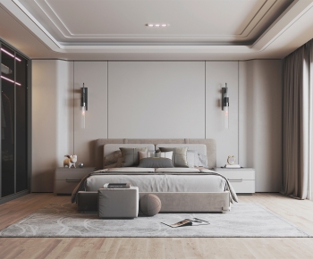 Wabi-sabi Style Bedroom-ID:948054082