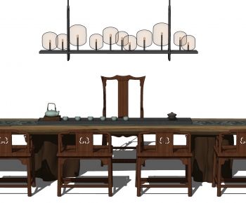 New Chinese Style Tea Tables And Chairs-ID:338591107