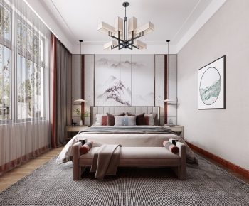 New Chinese Style Bedroom-ID:860256914