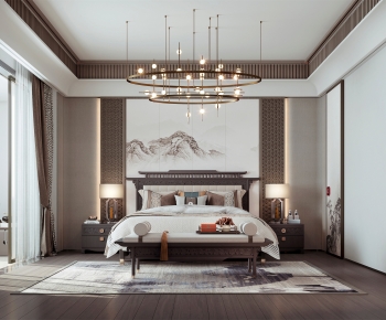 New Chinese Style Bedroom-ID:732148892