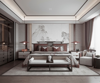 New Chinese Style Bedroom-ID:539745092