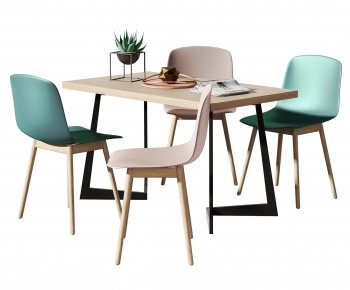 Nordic Style Dining Table And Chairs-ID:967010976
