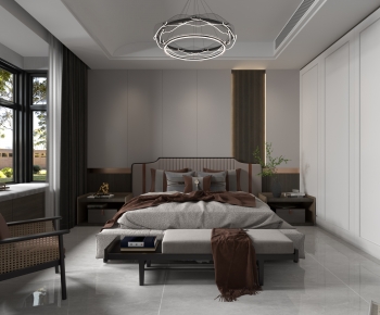 New Chinese Style Bedroom-ID:352396979