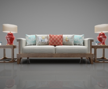 New Chinese Style A Sofa For Two-ID:815824996