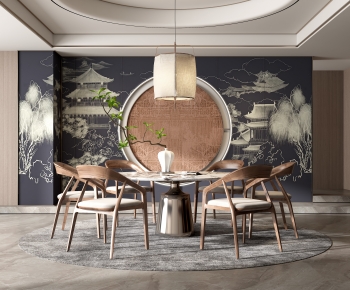 New Chinese Style Dining Room-ID:475641977
