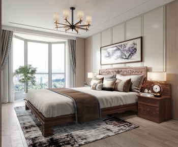 New Chinese Style Bedroom-ID:973790886