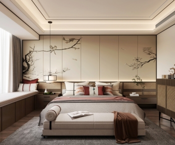 New Chinese Style Bedroom-ID:593198067