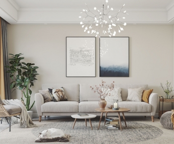 Nordic Style A Living Room-ID:413347967