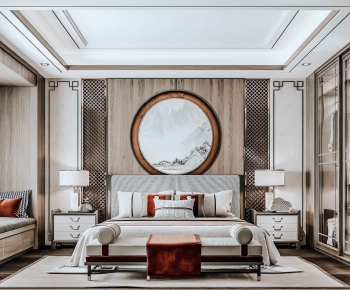 New Chinese Style Bedroom-ID:405220032
