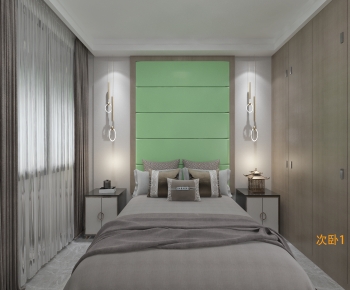 New Chinese Style Bedroom-ID:630954983