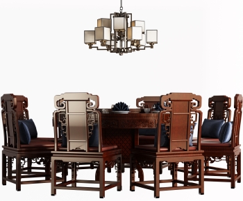 Chinese Style Dining Table And Chairs-ID:796510936