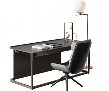 Modern Computer Desk And Chair-ID:280479915