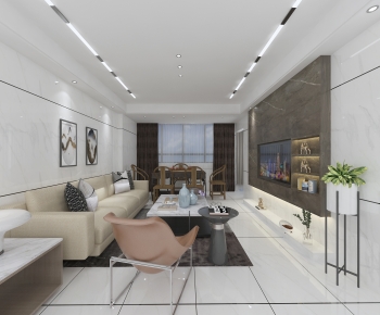 Modern A Living Room-ID:615530012