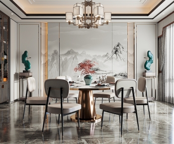 New Chinese Style Dining Room-ID:588905107