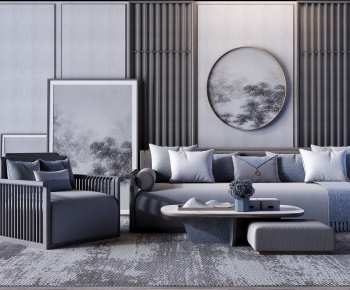 New Chinese Style Sofa Combination-ID:216332919