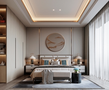 New Chinese Style Bedroom-ID:581199887