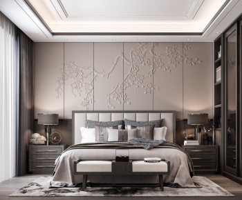 New Chinese Style Bedroom-ID:593167072