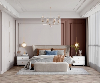 Simple European Style Bedroom-ID:865181924