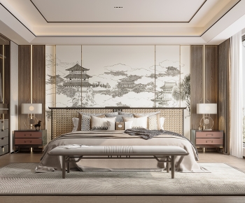 New Chinese Style Bedroom-ID:363801968