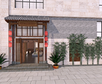 New Chinese Style Facade Element-ID:174778946