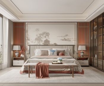 New Chinese Style Bedroom-ID:449795964