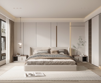 Wabi-sabi Style Bedroom-ID:880531074