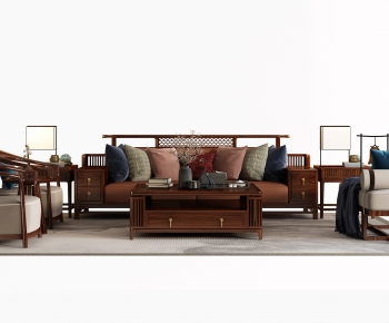 New Chinese Style Sofa Combination-ID:498390249