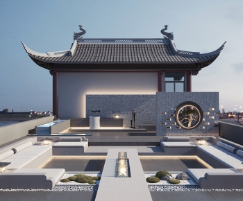 New Chinese Style Courtyard/landscape-ID:329298977