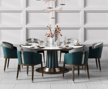 New Chinese Style Dining Table And Chairs-ID:586075076