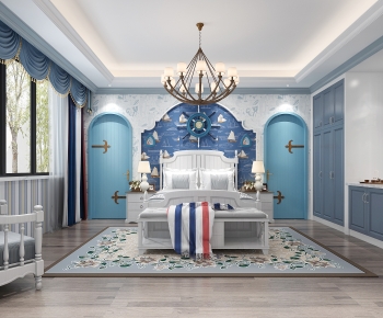 Mediterranean Style Bedroom-ID:639060028