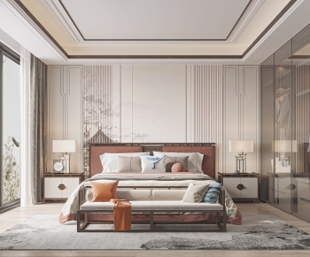 New Chinese Style Bedroom-ID:942019948