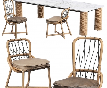 Nordic Style Dining Table And Chairs-ID:446140833