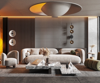 Modern Wabi-sabi Style A Living Room-ID:190284979