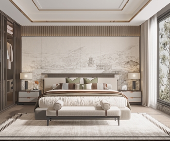 New Chinese Style Bedroom-ID:757957945