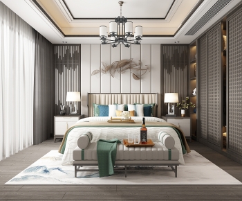 New Chinese Style Bedroom-ID:637679154