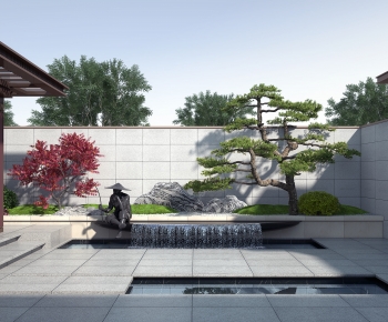 新中式庭院水景-ID:133306035