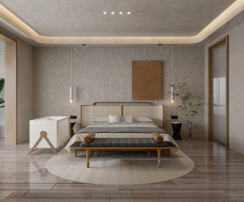 Wabi-sabi Style Bedroom-ID:597770937