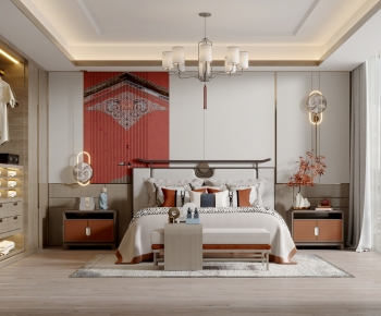 New Chinese Style Bedroom-ID:334831003