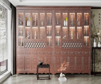Chinese Style Wine Cabinet-ID:524449118