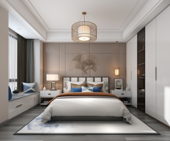 New Chinese Style Bedroom-ID:159224034