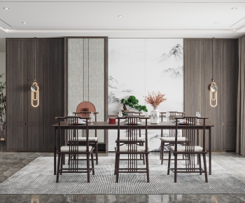New Chinese Style Dining Room-ID:675302986