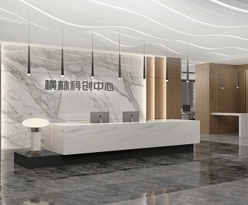 Modern Office Reception Desk-ID:639448889