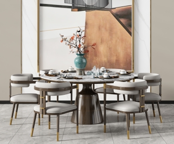 New Chinese Style Dining Table And Chairs-ID:381345032