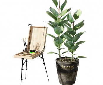 Modern Potted Green Plant-ID:364017013