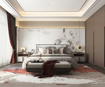 New Chinese Style Bedroom-ID:603053092