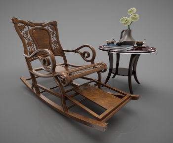 Chinese Style Rocking Chair-ID:808485038